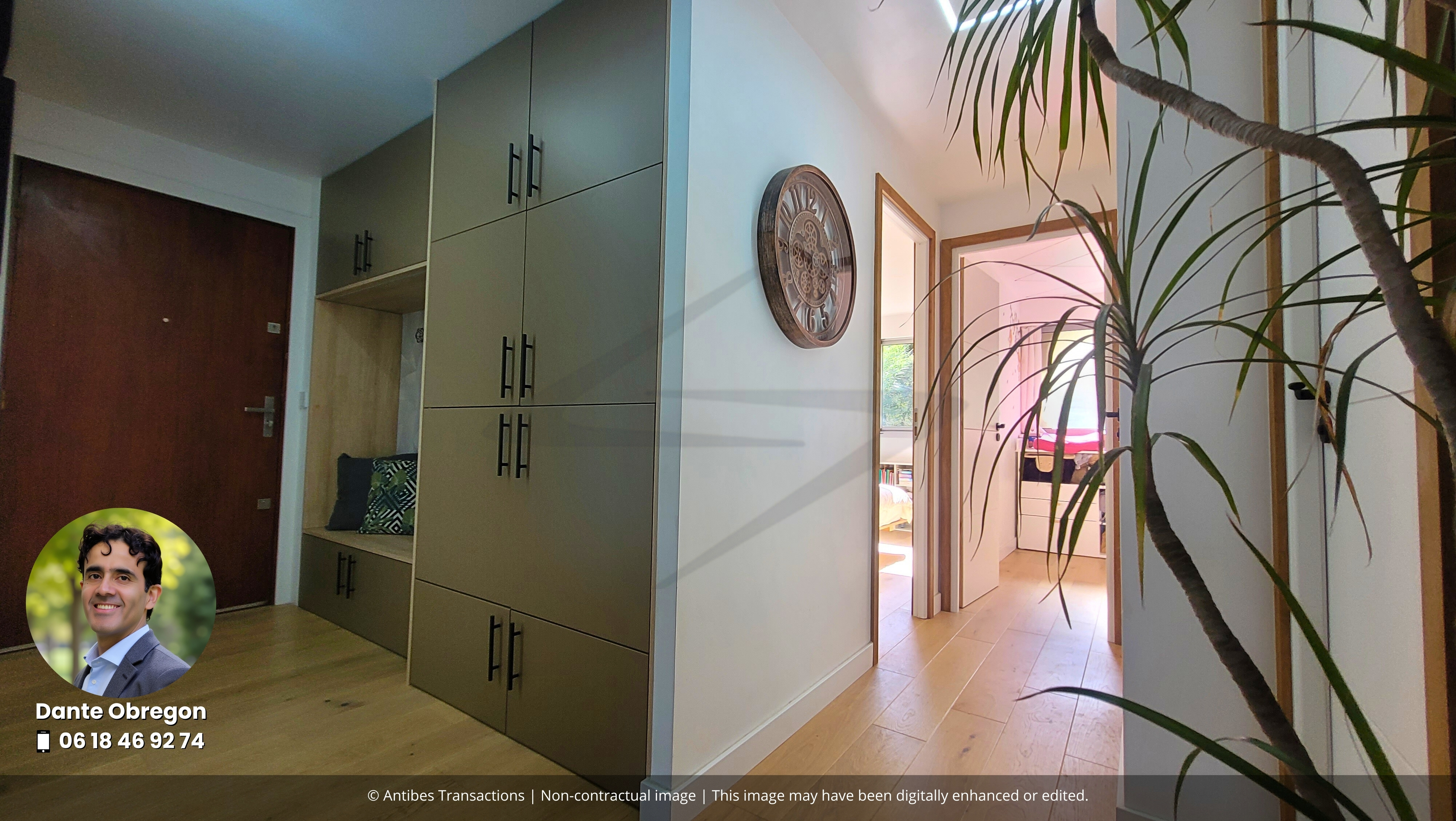 Entrance with bespoke storage and hallway