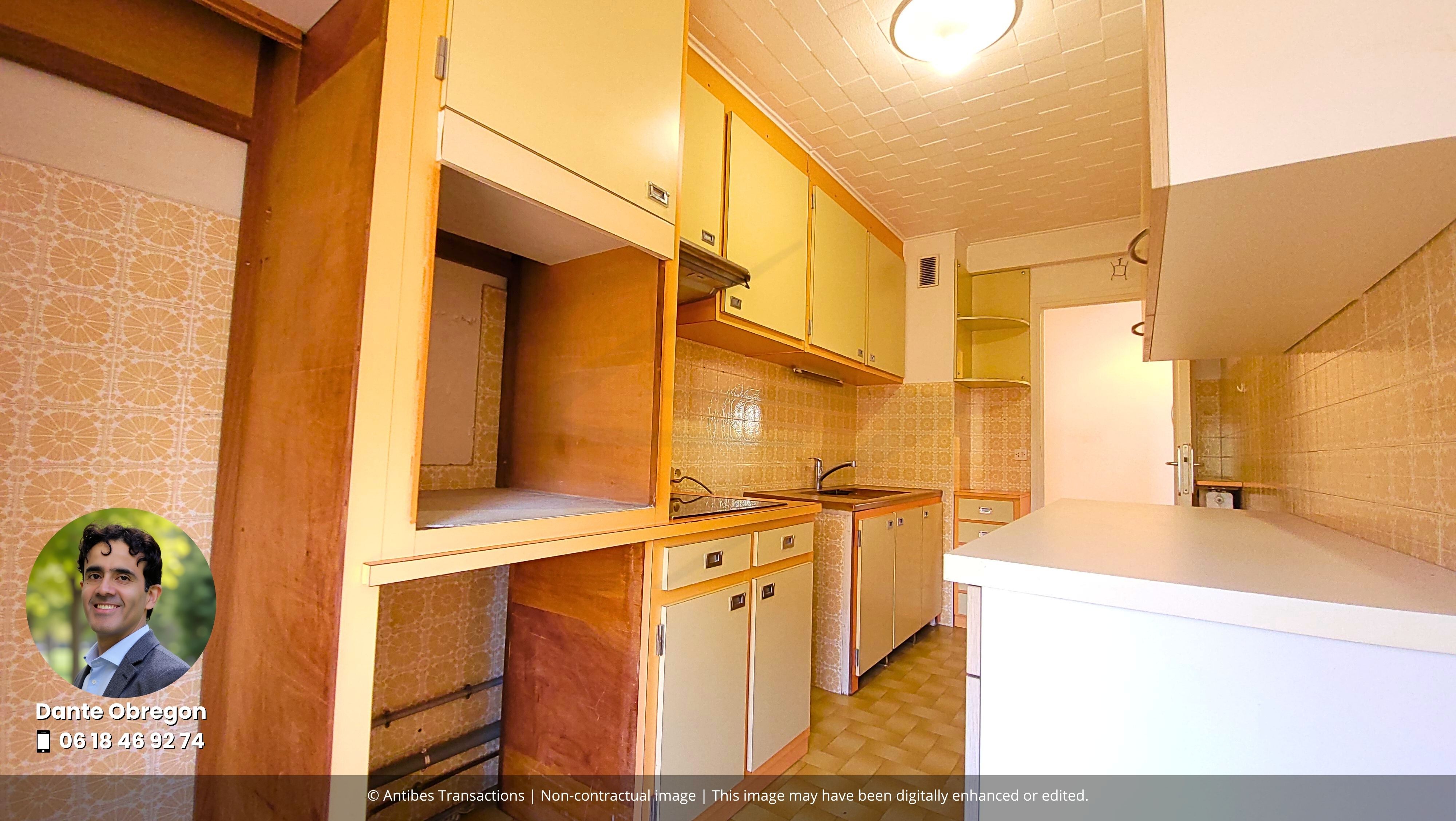 View of the separate kitchen