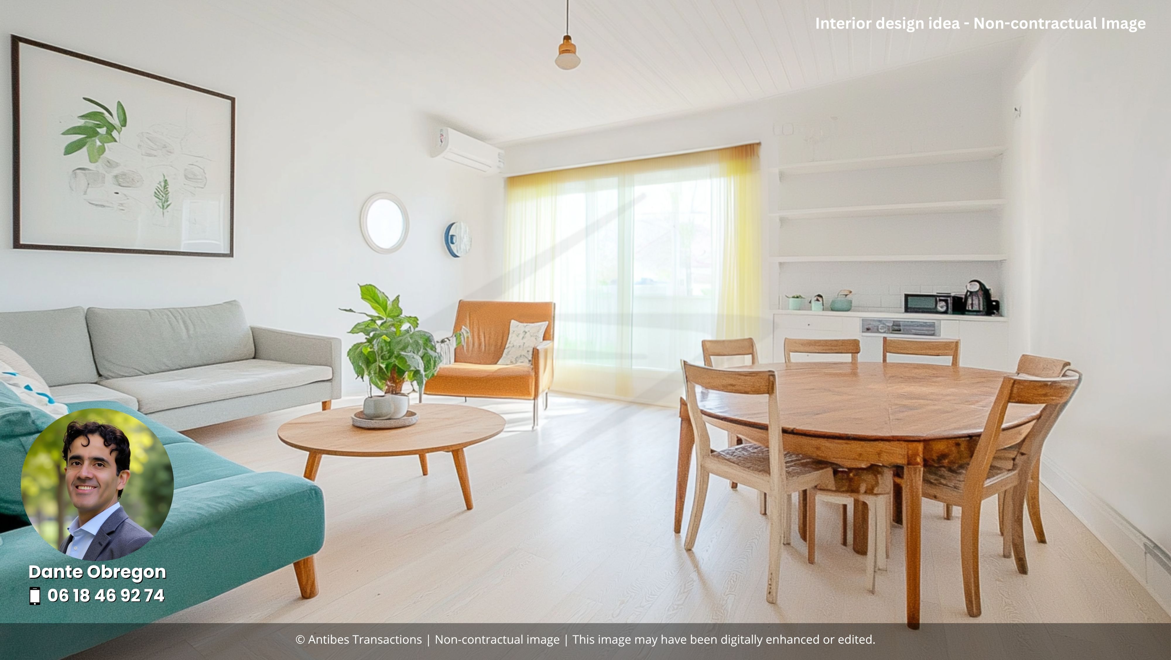 Interior design idea for the living/dining room