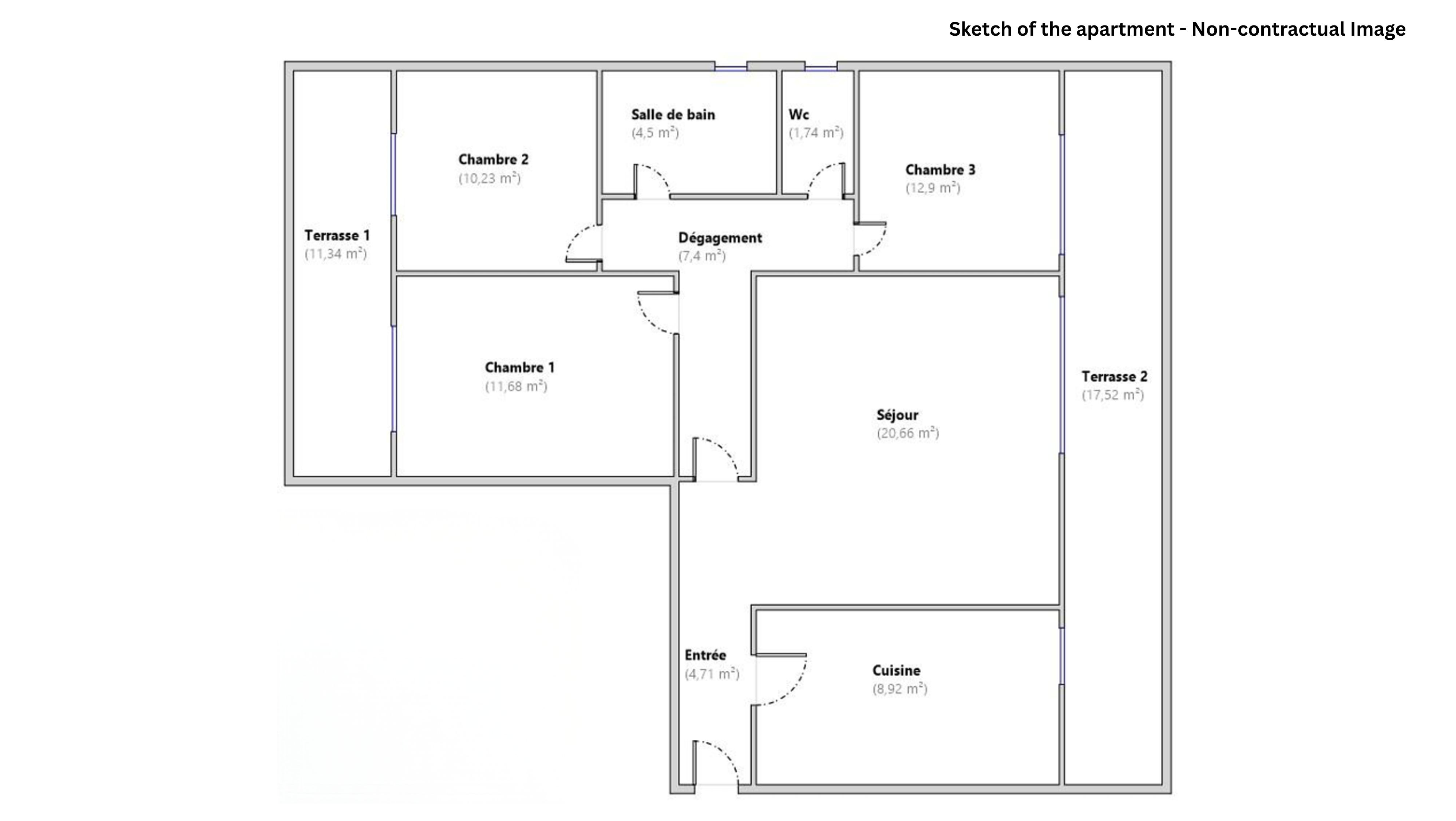 Apartment sketch – Non-contractual image