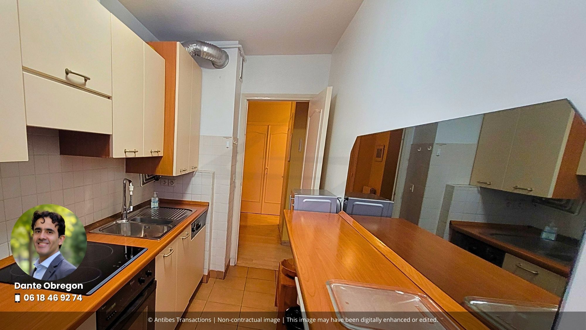 View of the separate kitchen