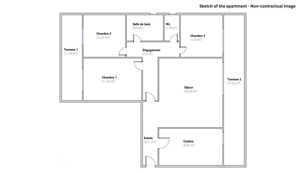 Apartment sketch – Non-contractual image