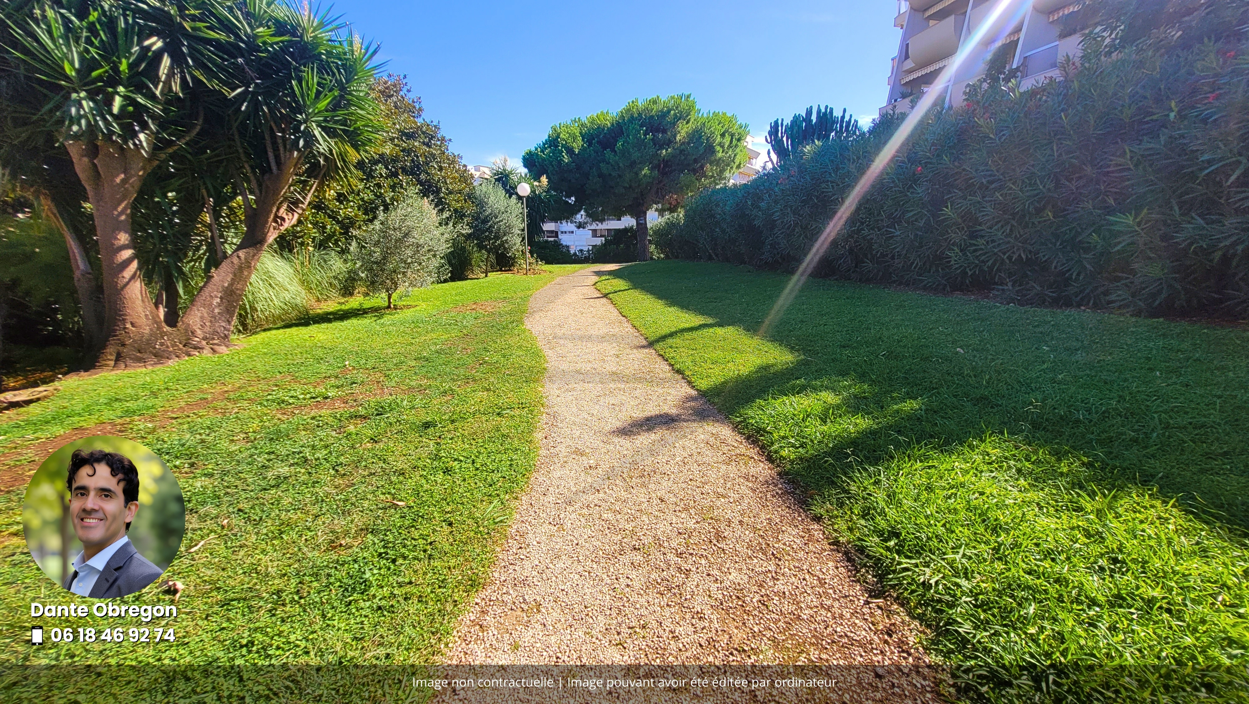 Parcours dans le jardin de la résidence