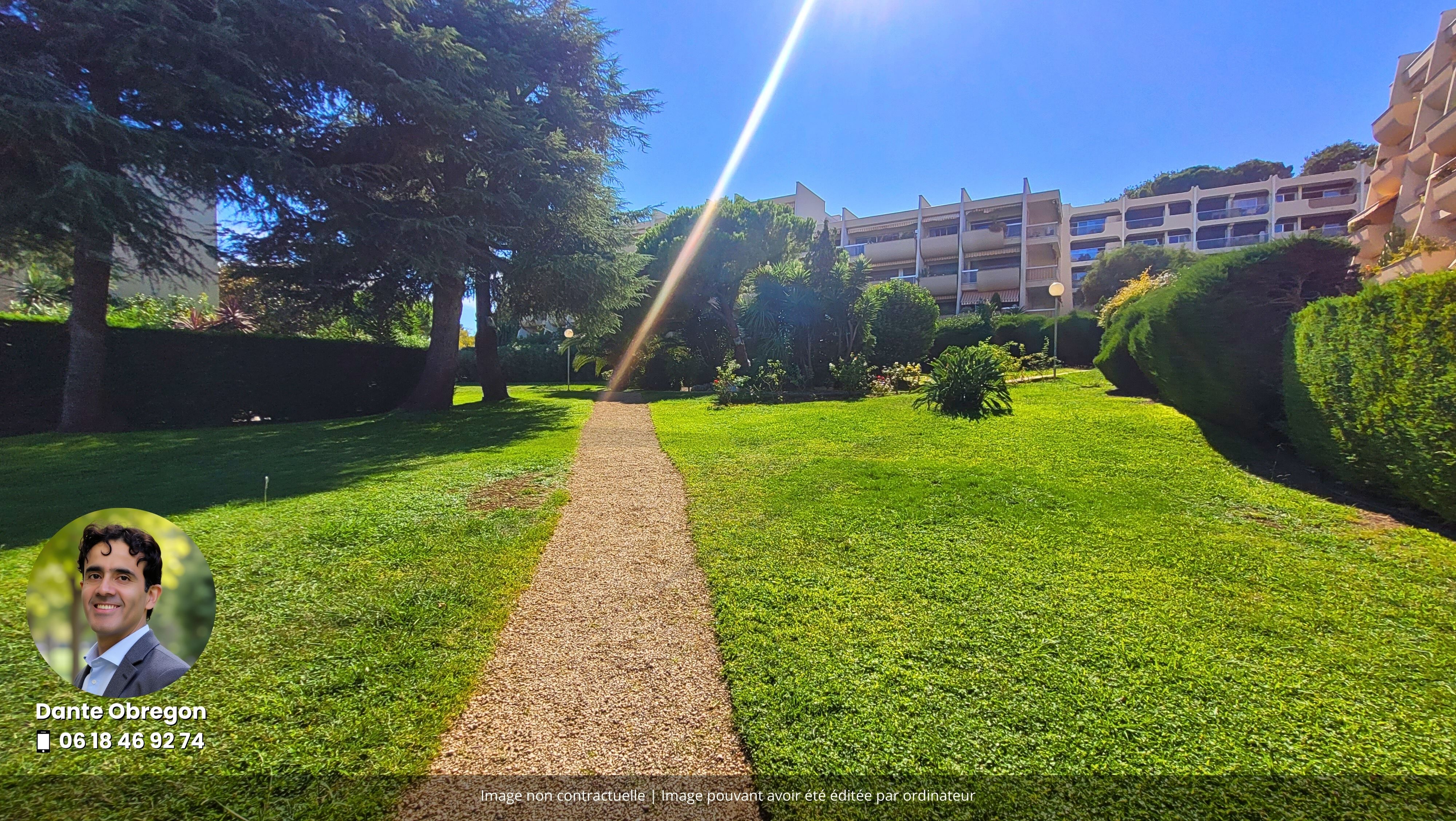 Parcours dans le jardin de la résidence